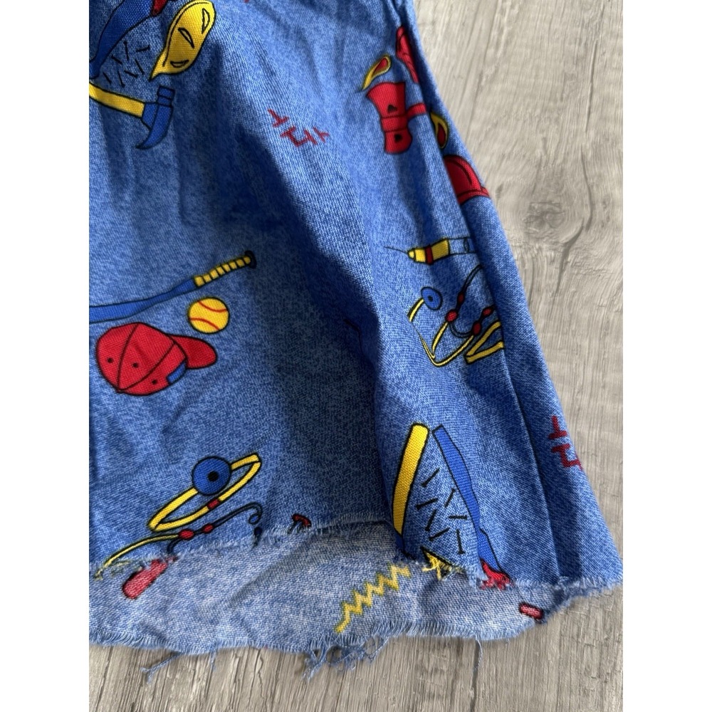 Spirit Halloween Chucky Costume skirt womens Medium 30" waist suspenders blue - Picture 6 of 16